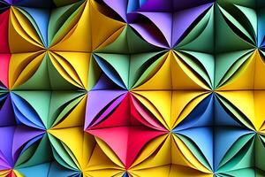 arcobaleno colorato carta tagliare organizzare per bellissimo sfondo sfondo. carta arte arcobaleno carta piegare e tagliare sfondo con 3d effetto, vivace colori, vettore illustrazione e design Materiale elemento. foto