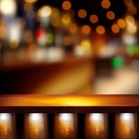birra ristorante sbarra, bar tavolo, sfocato sfondo - ai generato Immagine foto