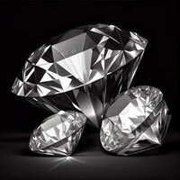 diamante cristallo gemma riflettere sfocatura sfondo - ai generato Immagine foto