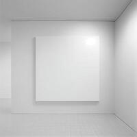 grande spazioso luminosa bianca studio - ai generato Immagine foto