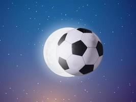 foto calcio Luna forma contento Ramadan contento eid concetto. musulmano santo mese Ramadan kareem