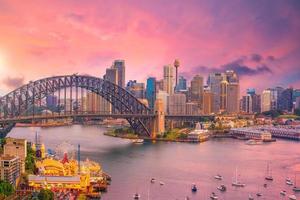 skyline del centro di sydney foto