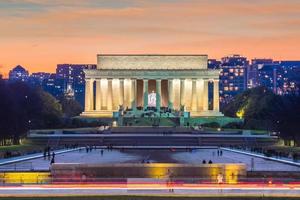 abraham lincoln memorial a washington, dc, stati uniti foto