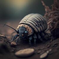 woodlouse habitat. ai generato foto