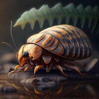 woodlouse habitat. ai generato foto