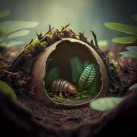 woodlouse habitat. ai generato foto