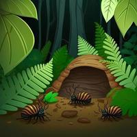 woodlouse habitat. ai generato foto