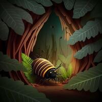 woodlouse. ai generato foto