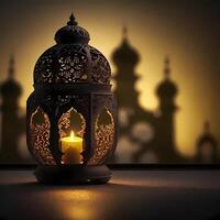 Ramadan islamico lanterna. ai generato foto