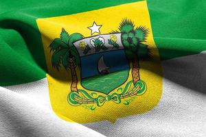 illustrazione 3d La bandiera di rio grande do norte è uno stato del brasile foto