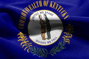 3d illustrazione bandiera di Kentucky è un' stato di unito stati. wa foto