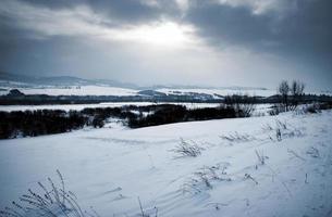 cupo paesaggio invernale con la neve foto