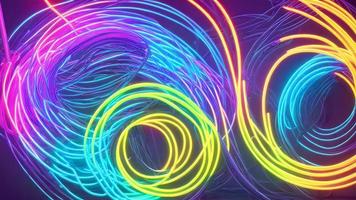 astratto futuristico raggiante neon complesso filo linea , generativo arte di ai foto