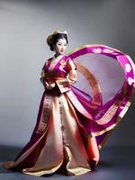 asiatico donna imperatore posa indossare Locale tradizionale vestire, generativo arte di ai foto