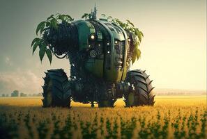 ai generato agricoltura tecnologia per automatizzato robotica agricoltori. foto