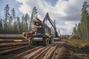 foresta industria legname legna raccolta Finlandia foto