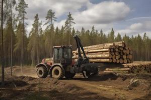 foresta industria legname legna raccolta Finlandia foto