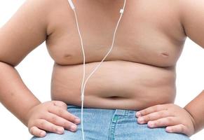 il dimensione di stomaco di bambini con sovrappeso. foto