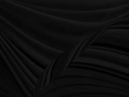 bellezza moda tessile morbido tessuto nero astratto. liscio curva forma matrice decorare sfondo foto