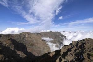 EL roque de los muchachos , il massimo punto su il isola di la palma, Spagna con EL teide vulcano nel il sfondo foto