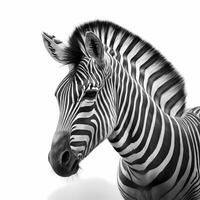 zebra nero e bianca ai generato foto