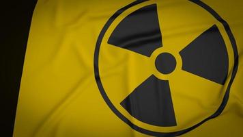 radioattività bandiera per guerra o arma concetto 3d interpretazione foto