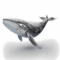 balena nero e bianca ai generato foto