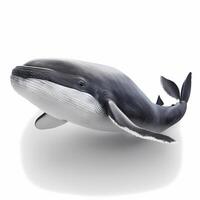 balena nero e bianca ai generato foto