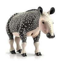 tapiro illustrazione attività su bianca sfondo ai generato foto