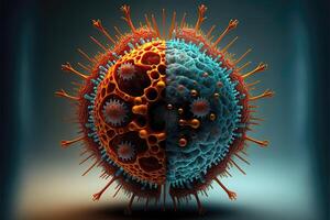 ai generato coronavirus mutazione astratto sfondo. foto