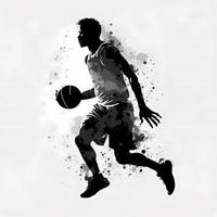 pallacanestro silhouette ai generato foto