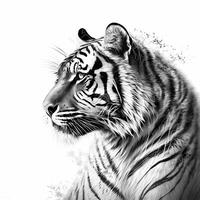 tigre illustrazione ai generato foto