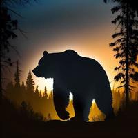 orso illustrazione ai generato foto