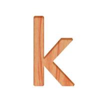 alfabeto piccolo di legno Vintage ▾. minuscolo lettera modello bellissimo 3d isolato su bianca sfondo design consonante K foto