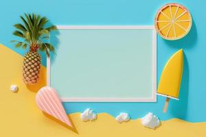 colorato carta con un' tropicale torcere foto