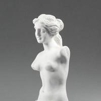 Venere persiana di ventilazione retrò figurine Venere de milo statua gesso greco Venere figurina foto