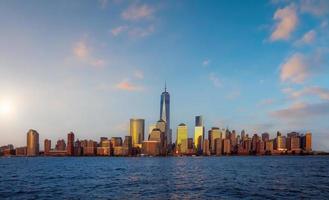 Manhattan città orizzonte paesaggio urbano di nuovo York a partire dal nuovo maglia foto