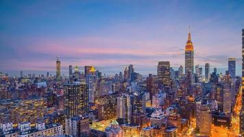 Manhattan città orizzonte paesaggio urbano di nuovo York a partire dal superiore Visualizza foto