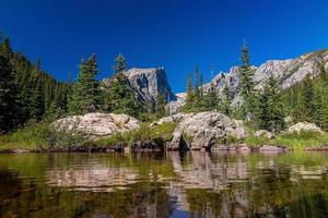 paesaggio di sognare lago nel roccioso montagna nazionale parco nel Colorado foto