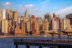 Manhattan città orizzonte paesaggio urbano di nuovo York a partire dal nuovo maglia foto