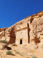 bellissimo giorno Visualizza di al egra, madain saleh archeologico luogo nel al ula, Arabia arabia. foto