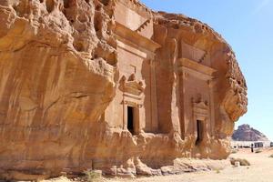 bellissimo giorno Visualizza di al egra, madain saleh archeologico luogo nel al ula, Arabia arabia. foto