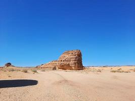 bellissimo giorno Visualizza di al egra, madain saleh archeologico luogo nel al ula, Arabia arabia. foto