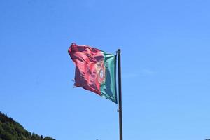 agitando portoghese bandiera foto