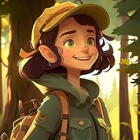 donna advanture persone personaggio illustrazione ai generato foto