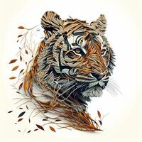 tigre animale illustrazione ai generato foto