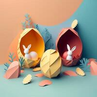 Pasqua uovo illustrazione ai generato foto