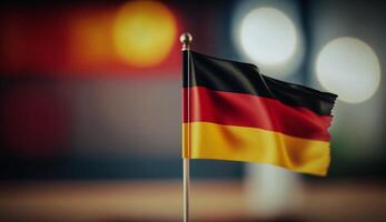Germania bandiera con sfocato sfondo generativo ai foto