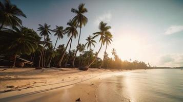 tropicale Paradiso o Noce di cocco palma spiaggia o bianca sabbia laguna foto