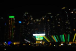 sfocato urbano astratto struttura sfondo, sfocato luci, città notte luce, leggero bokeh foto